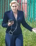 Elena Vernham Tv Series The Regime 2024 Kate Winslet Blue Corduroy Blazer.