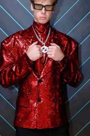 Gradey Dick Inspired The Wizard Of Oz Red Sequin Blazer.