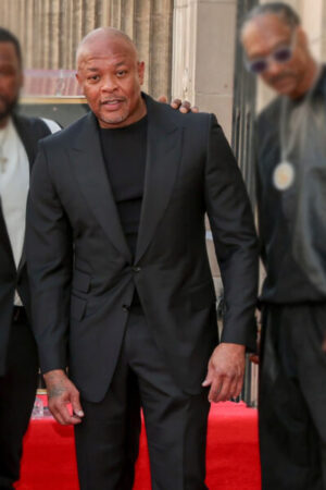 Honoree Dr. Dre Hollywood Walk Of Fame Black Suit