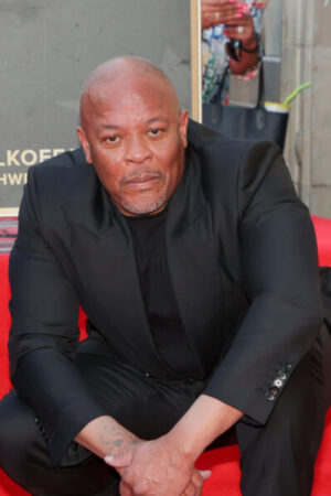 Honoree Dr. Dre Hollywood Walk Of Fame Black Suit.