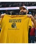 Jason Kelce Cleveland Cavaliers Heights Yellow T-shirt.