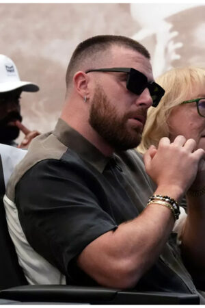 Jason Kelce Retirement Press Conference Travis Kelce Shirt