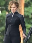 Jennifer Lopez 2024 Atlas Shepherd Black Leather Jacket