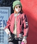 Kate Mara Wool Red Varsity Jacket