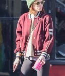 Kate Mara Wool Varsity Jacket