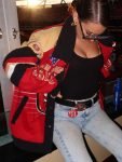 Kristin-Juszczyk-San-Francisco-49ers-Suede-Jacket