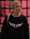 Kristin Series Extended Family 2024 Andrea Anders Black Peace Love Sweatshirt