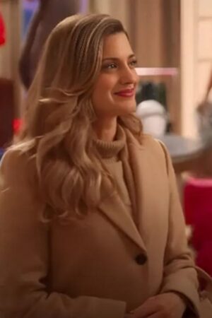 Lauren Elliott 2024 Movie Crimes Of Fashion Killer Clutch Brooke D’orsay Brown Long Coat