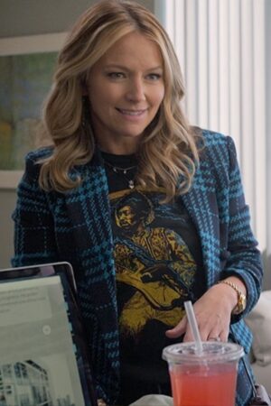 Lorna Crane Series The Lincoln Lawyer S02 Becki Newton Blue Plaid Blazer