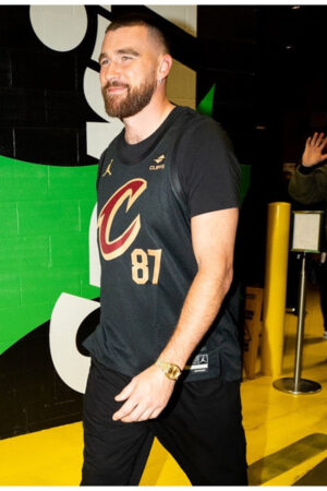 NBA Cleveland Cavaliers Travis Kelce 87 Black Jersey.