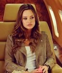 Ophelia Pryce The Royals Merritt Patterson Brown Suede Leather Jacket