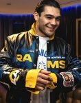 Puka Nacua Jeff Hamilton Los Angeles Rams Leather Jacket