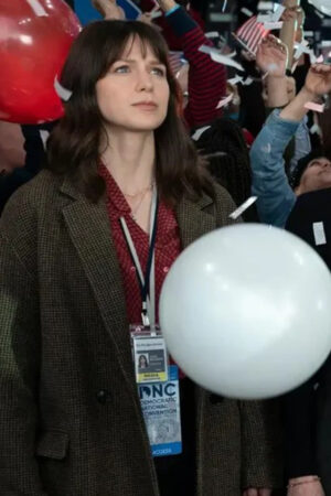 Sadie Mccarthy Tv Series The Girls On The Bus 2024 Melissa Benoist Brown Coat