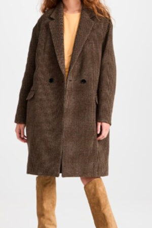 Sadie Mccarthy Tv Series The Girls On The Bus 2024 Melissa Benoist Brown Coat.