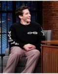 Series Late Night With Seth Meyers 2024 Jake Gyllenhaal Black Sweater