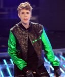 Singer Justin Bieber The X Factor Black & Green Jacket.