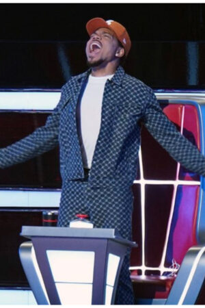 Tv Series The Voice S25 Chance The Rapper Printed Denim Jacket.