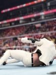 WWE Raw Seth Rollins White And Black Leather Suit.