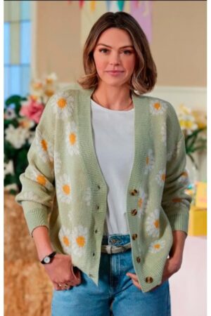 Amanda Film An Easter Bloom 2024 Aimee Teegarden Flower Cardigan