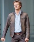 Angus MacGyver Lucas Till Distressed Silver Brown Jacket