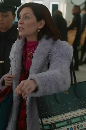 Carrie Preston Elsbeth 2024 Tv Series Elsbeth Tascioni Purple Shearling Long Coat