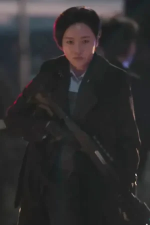 Choi Jun-kyung Parasyte The Grey 2024 Lee Jung Hyun Black Wool Coat