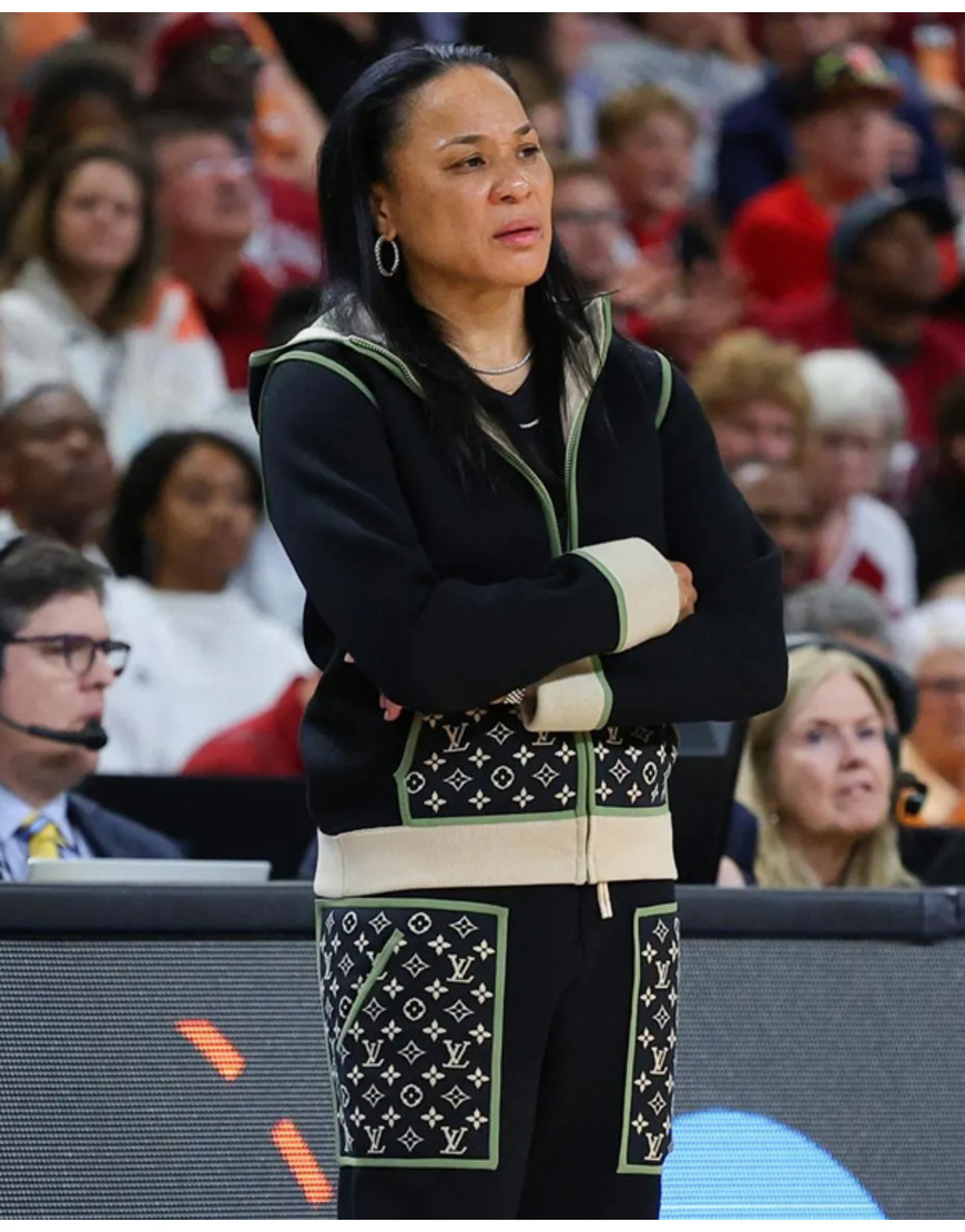 Dawn Staley Louis Vuitton Black Hooded Tracksuit Dawn Staley Louis Vuitton Black Hooded Tracksuit