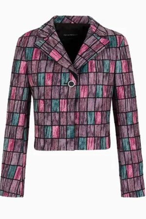 Elsbeth Tascioni Series Elsbeth 2024 Carrie Preston Geometric Cropped Jacket.