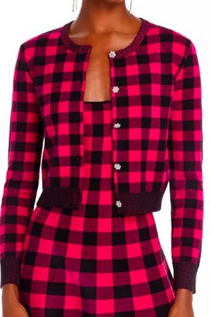 Elsbeth Tascioni Tv Series Elsbeth 2024 Carrie Preston Checked Cardigan.