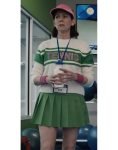 Elsbeth Tascioni Tv Series Elsbeth 2024 Carrie Preston Green Striped Tennis Sweater.