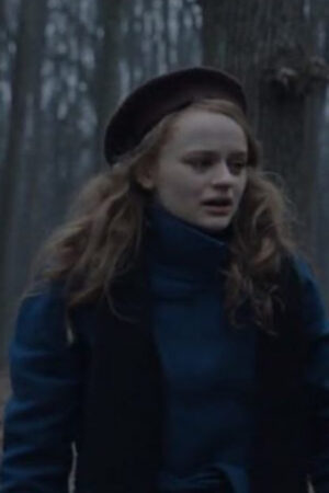 Halina Kurc Tv Series We Were The Lucky Ones 2024 Joey King Blue Coat.