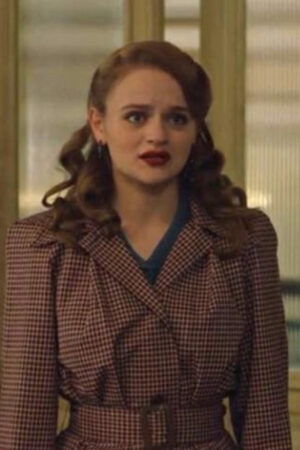 Halina Kurc Tv Series We Were The Lucky Ones 2024 Joey King Checked Coat