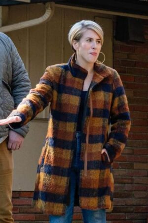 Home Town Tv Series Season 7 Erin Napier Orange Checkered Coat