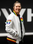 Jamie Lee Rattray PWHL Boston Pride Bomber Jacket.