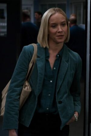 Jessy Schram Chicago Med Season 8 Hannah Asher Green Corduroy Blazer