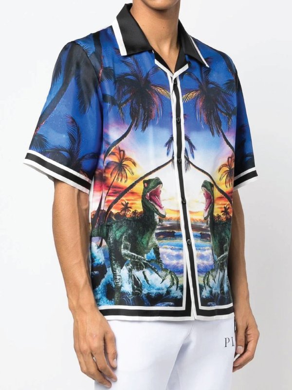 Luke-Bryan-American-Idol-Dinosaur-Print-Hawaiian-Shirt