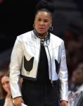 March Madness Dawn Staley Louis Vuitton Silver Leather Jacket