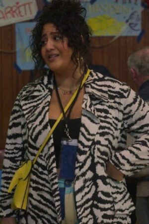Natasha Behnam Tv Series The Girls On The Bus 2024 Lola Rahaii Zebra Coat