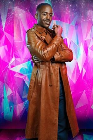 Ncuti Gatwa Tv Series Doctor Who 2024 15th Doctor Brown Leather Trench Coat