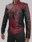 Peter Parker Spiderman The Last Stand Red And Black Faux Leather Jacket.