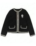 Rihanna Brooch-detail Black Jacket