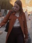 Sarah Murphree Movie Killer Fortune Teller 2024 Olivia Belted Wrap Coat