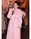 Selena Gomez Rare Beauty Event 2024 Staud Sanza Pink Coat.