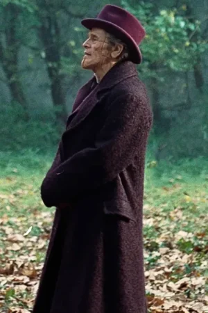 Shop Men And Women Poor Things Willem Dafoe Purple Trench Coat