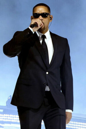 Will Smith Coachella Music Festival 2024 Black Suit