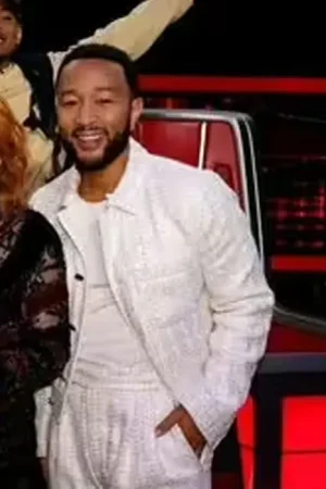 Buy John Legend The Voice Season 26 White Corduroy Suit.