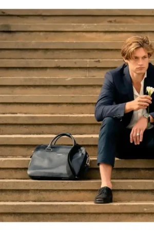 Damian Hardung Maxton Hall The World Between Us Tv Series 2024 James Beaufort Blue Blazer