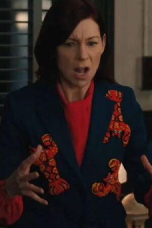 Elsbeth Tascioni Tv Series Elsbeth 2024 Carrie Preston Blue Lobster Print Blazer.
