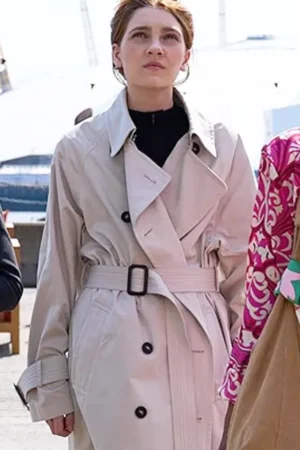 Emily Carey Geek Girl 2024 Harriet Manners Cotton Trench Coat