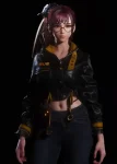 Eve Stellar Blade 2024 Video Game Yellow And Black Cropped Genuine Leather Jacket